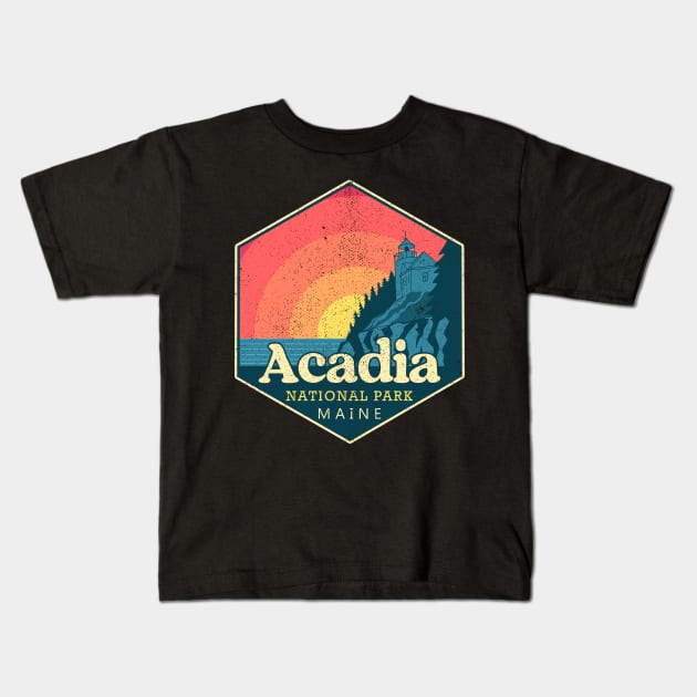 Acadia National Park - Maine Kids T-Shirt by Sachpica